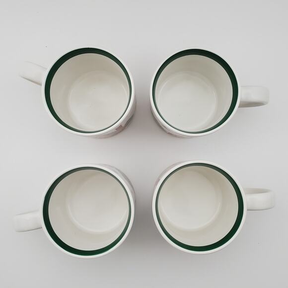 Vtg Himark Saltera Seasons Greetings Coffee Mugs Set of 4 Japan 1985 Collectible - Picture 6 of 10